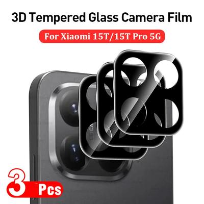 3PCS Curved Camera Lens Protector For Xiaomi 15T Pro/ 15T Tempered Glass Back Lens Glass Accessory Film