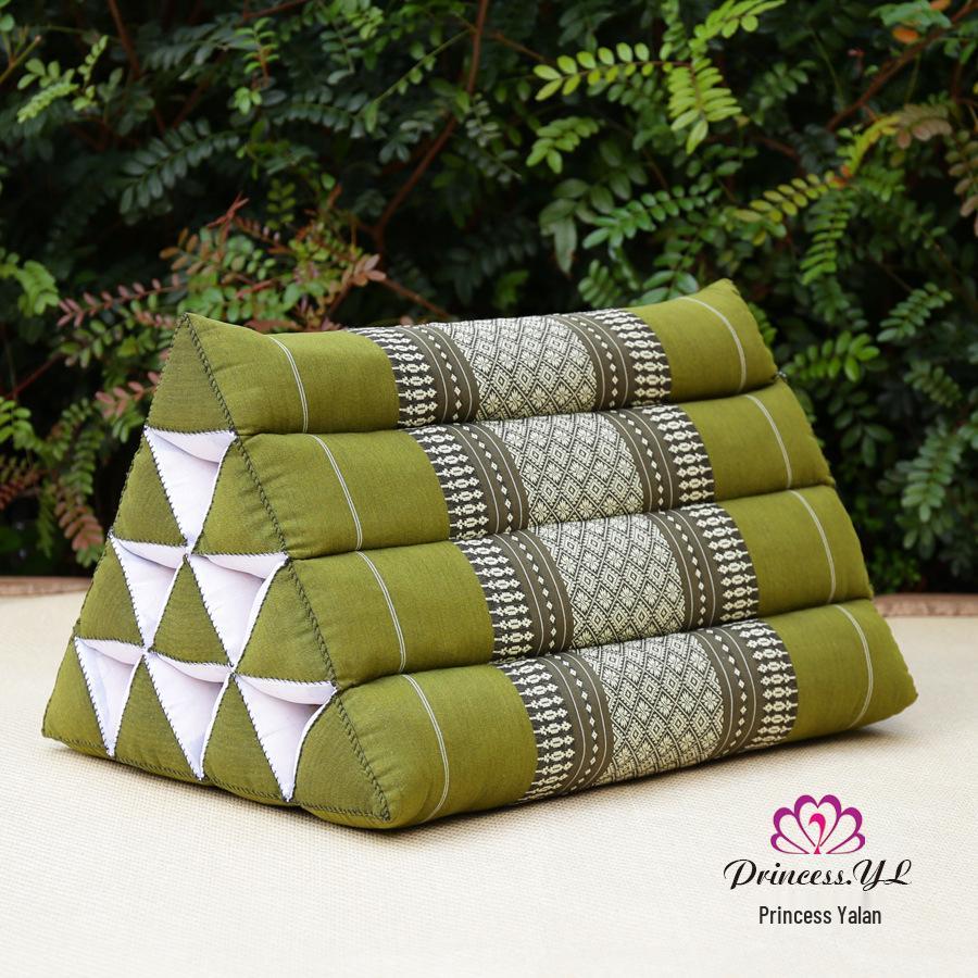 Thailand Triangle Tatami Cushion: Kapok Lumbar Pillow & Sofa Back Support.