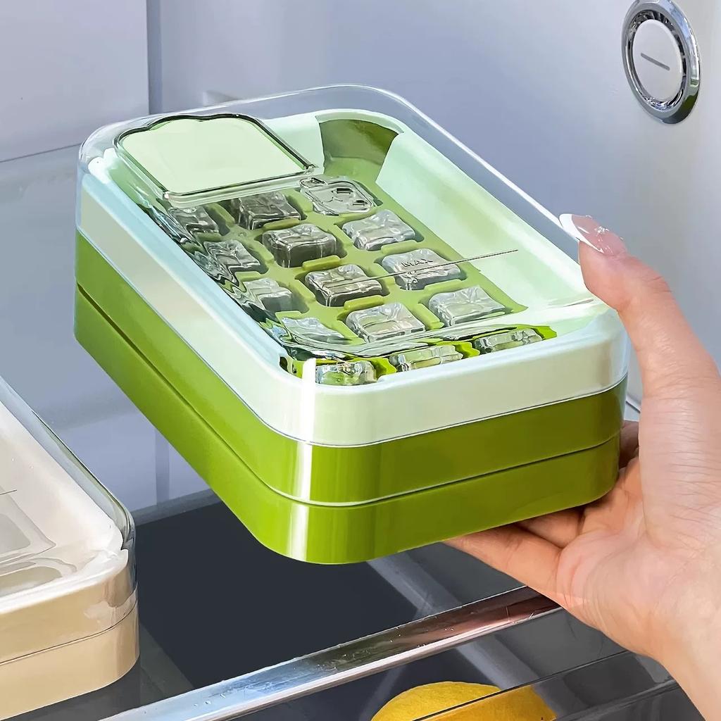 1-10PCS New Ice Box with Lid for Home Use Food Grade Large Capacity Ice Cube Mould Homemade Press Ice Lattice Ice Storage Box