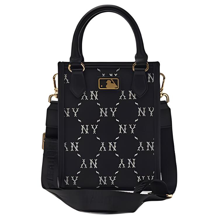 New MLB Polyester Shoulder Bag Crossbody Bag Handbag Regular Unisex Black 7ACRMDB4N-50BKS