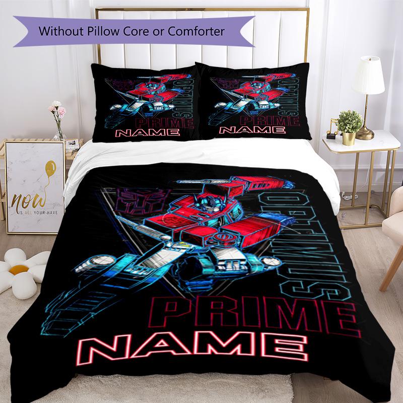 Transformers Fans (14) Customize your name Bedding Set Breathable Duvet Cover with Pillowcases Home Decoration Birthday Gift
