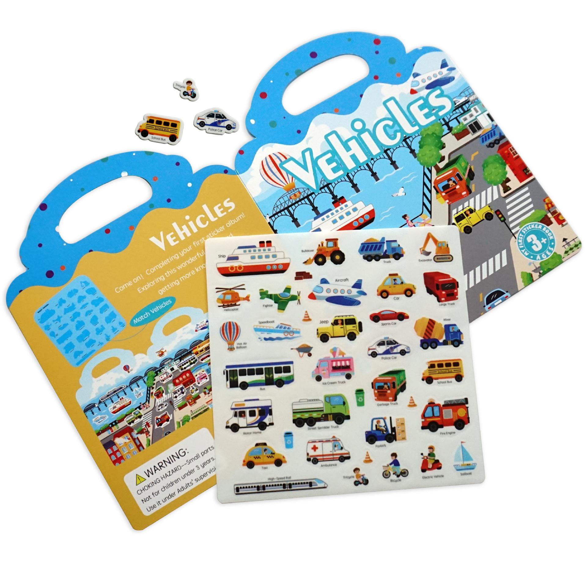

Large Quiet Book with Removable Jelly Stickers - DIY Educational Painting Toy