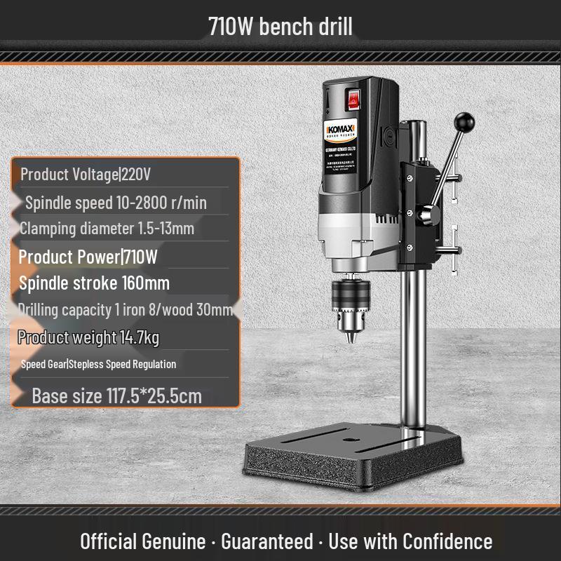 

Compact 220V Industrial Drill Press: Multifunctional Mini Rotary Milling Machine for Home & Workshop Use