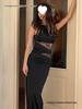European Spring Style Lace Patchwork Backless Dress