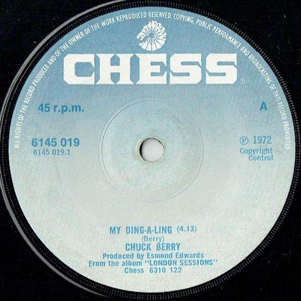 

7inch Record CHUCK BERRY - My Ding-A-Ling 6145019 Chess 1972 UK Rock Used