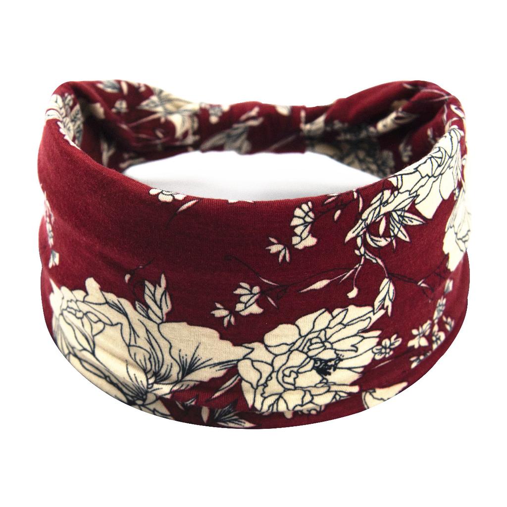 Bohemian Cashew Yoga Übung Stirnband Anti Schweiß und Feuchtigkeit Absorbieren Elastische Baumwolle Stirnband Knoten Stirnband