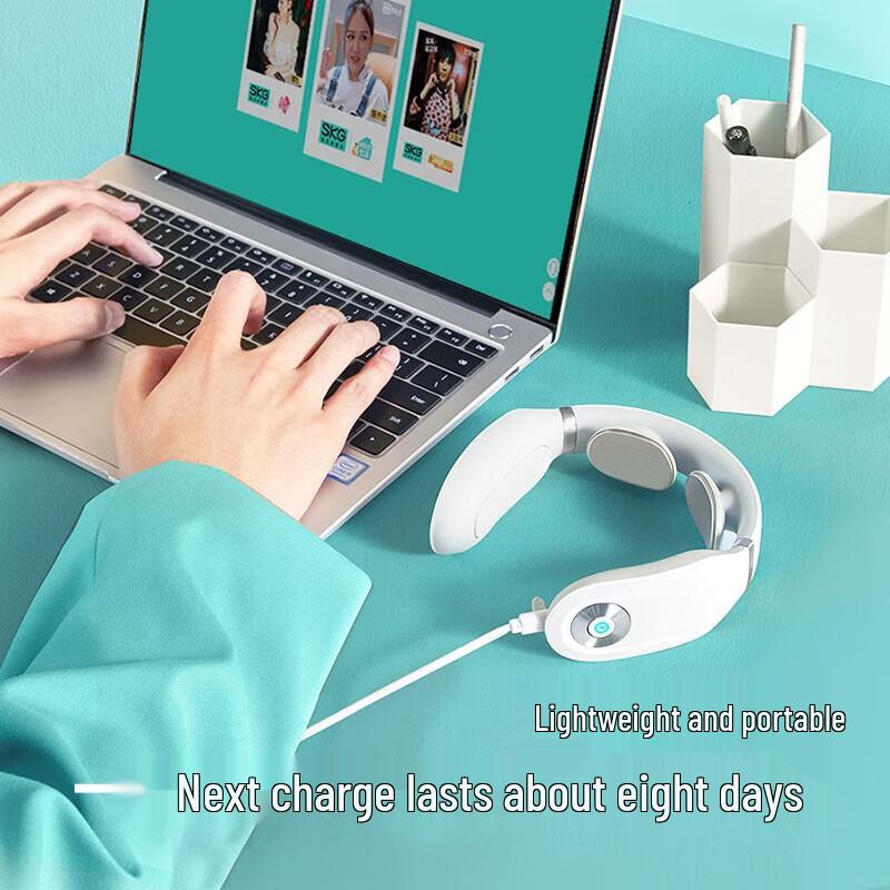 SKG Smart Neck Massager with Heat and Pulse CN Plug (adapter Included)