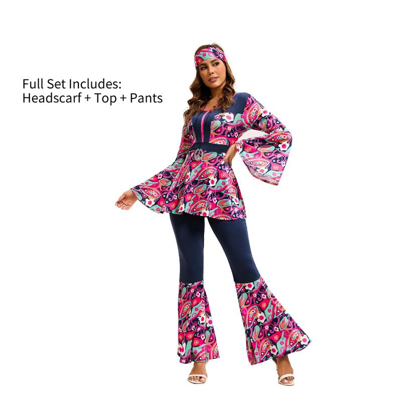 Couples 70s 80s Hippie Disco Costumes