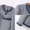 Qianbainian Women's French Retro Tweed Jacket