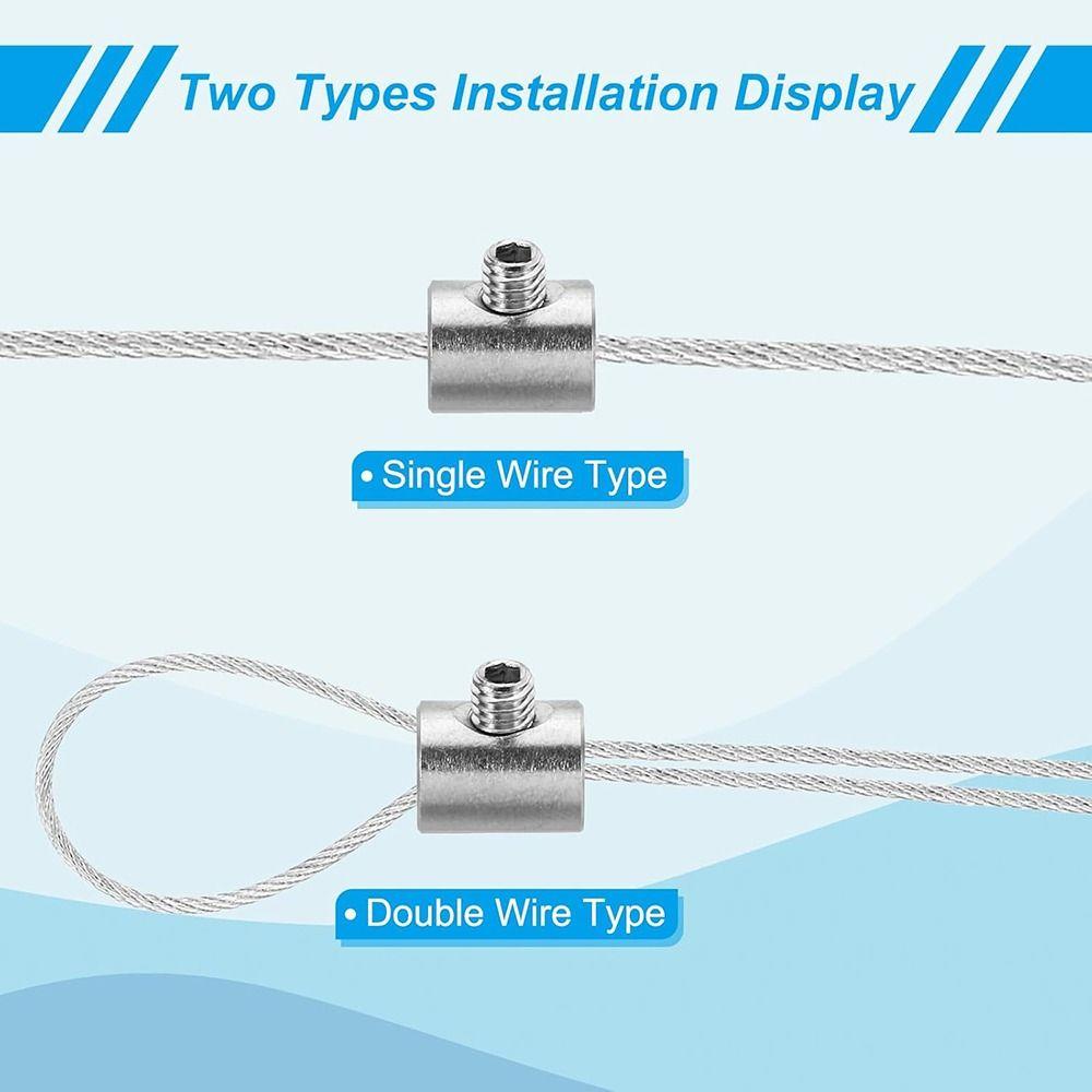 Adjustable Wire Rope Clamp Copper Hanging Clip Hardware Accessories Stainless Steel Cable Clamp