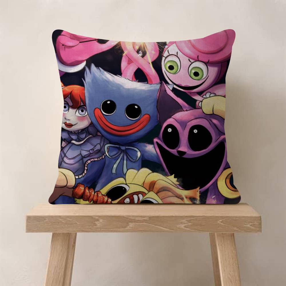45*45cm Cushion Cover Pillow Cover Decor Pillowcase Home Pillowcase for Couch Pillow Video Game Funny P-Poppy Playtimes