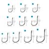 200Pcs/Box Metal Fishhook 10 Sizes Heavy Duty Barbed Fishing Hook Freshwater Saltwater Bass Trout Walleye Fishing Accessories