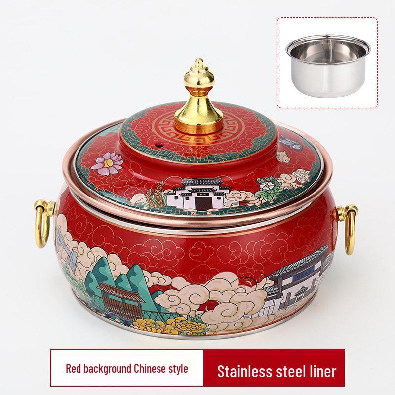 DM Cloisonné Electric Copper Hotpot