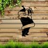 1pc Modern Santa Claus Metal Wall Art Rust Resistant Iron Statue for Christmas New Year Holiday Decor Living Room Garden Fence Charming Seasonal Gift