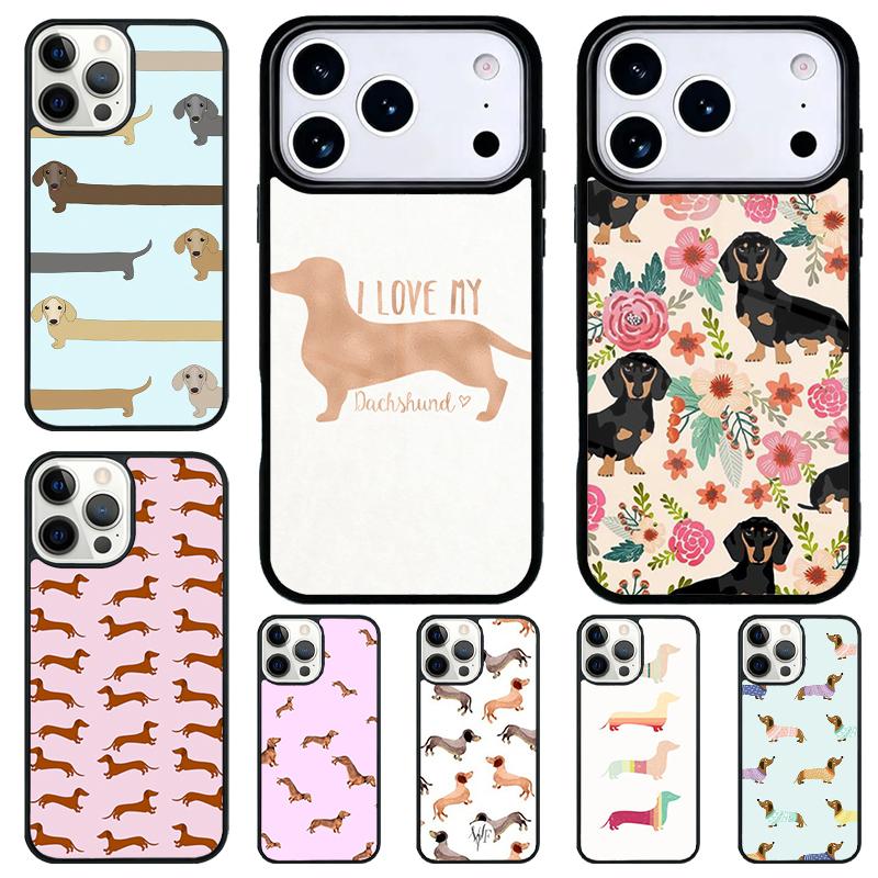 Sausage Dog Dachshund Art Shockproof Phone Case for iPhone 17 Air 16e 15 11 12 14 13 Pro Max Cover Coque