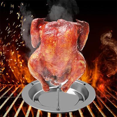 Roasting Grill Stand Chicken Roaster Rack Kitchen Outdoor Bbq Tools Stainless Steel Non-Stick Grilled Chicken Plate