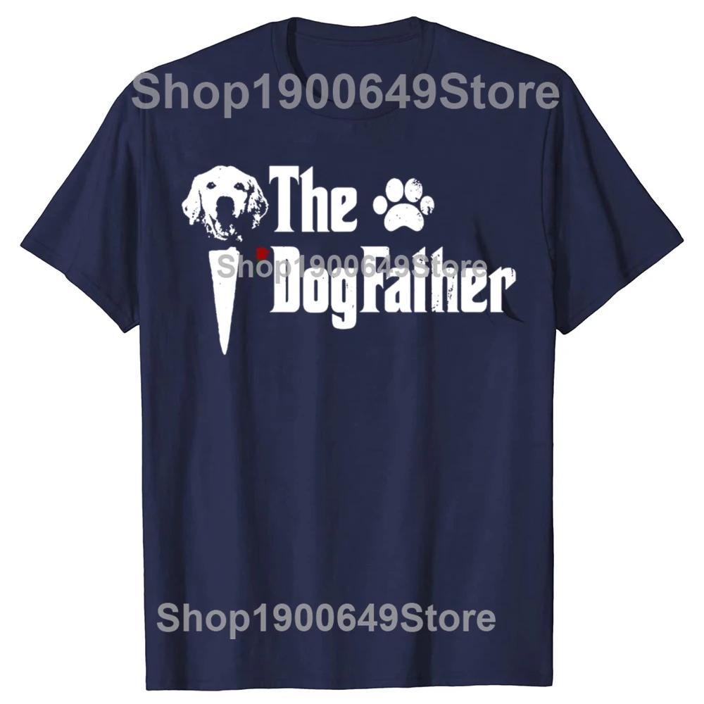 Vintage Funny The Dogfather Golden Retriever Dog Dad Owner T Shirt Unisex Tee Shirts Oversized Cotton Casual Streetwear Tshirts S