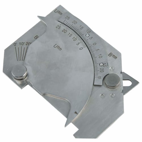 HAMILO Weld Gauge Scale for Construction, Shipbuilding, and Bridge Construction, Stainless Steel, Portable, Undercut Measurement