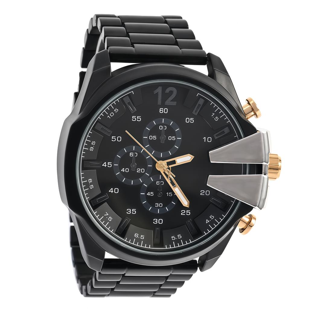 Fashion personality trend men's quartz watch alloy material sports style, suitable for daily wear, Christmas gifts