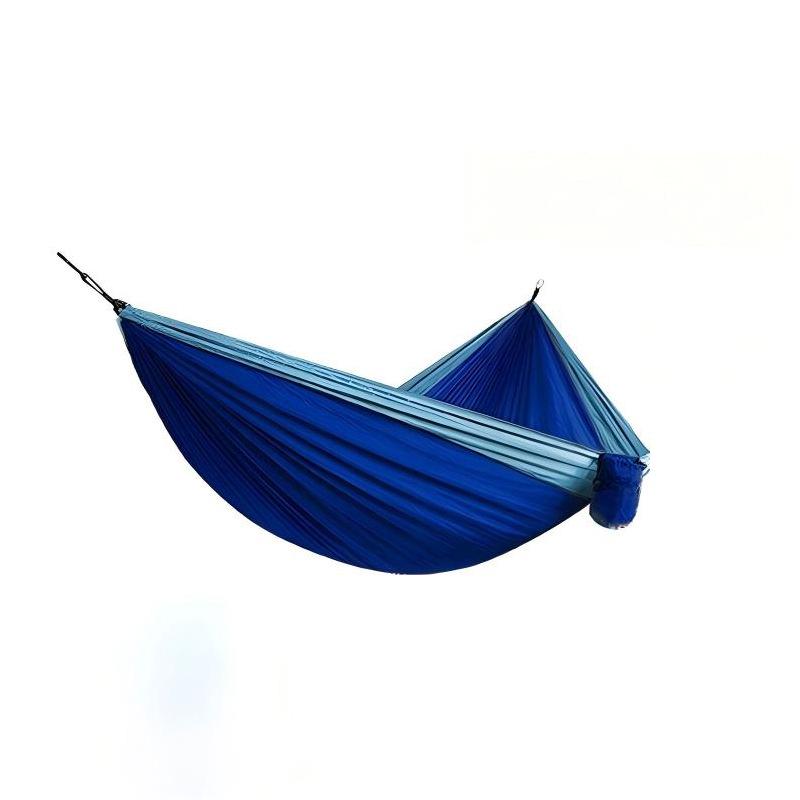 Nylon Parachute Cloth Hammock: Outdoor/Indoor, Color Block Design, Single/Double, Leisure Swing