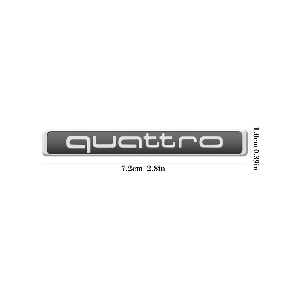 Car Styling Quattro Letter Logo Side Body Fender Trunk Sticker Decor For q2 A7 S1 B8 8P A3 A6 C7 Q7 Q5 Q3 Q2 Q1 Q2L A4 A5 A6L