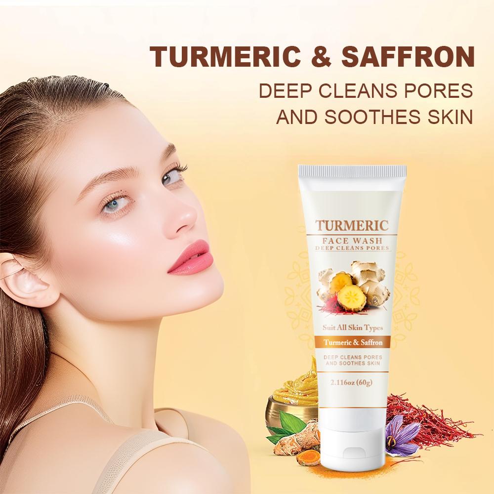 Turmeric Face Wash-Deeply Cleans Pores and Soothes skin-Moisturizing and Brightening Facial Skin-Suitable For All Skin Types