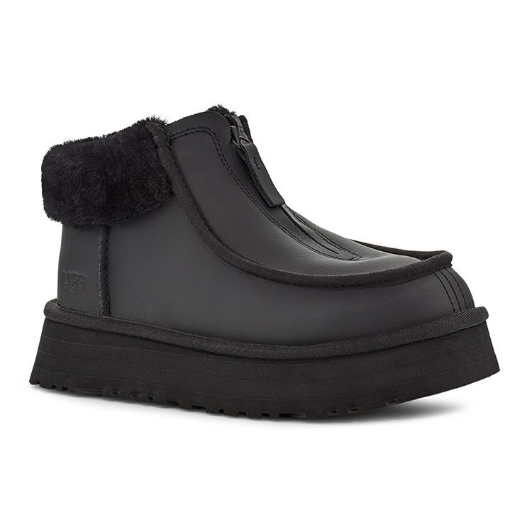 UGG Funkette Boot Plush Zipper Snow Boots Women boots Black 1120877-UMBL