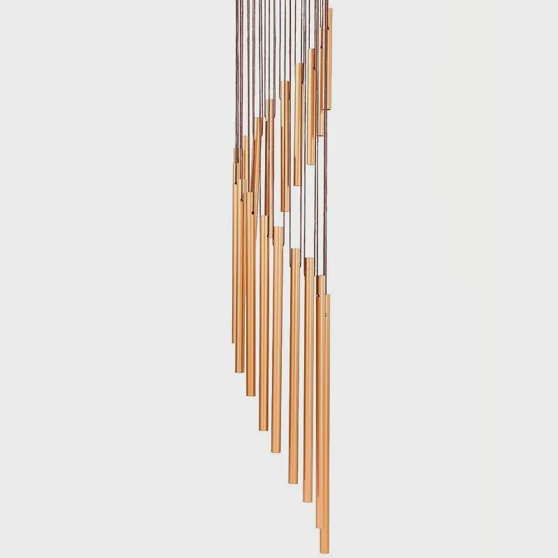Wooden Rotating Wind Chime with 18 Aluminum Tubes for Home Decoration and Gifts