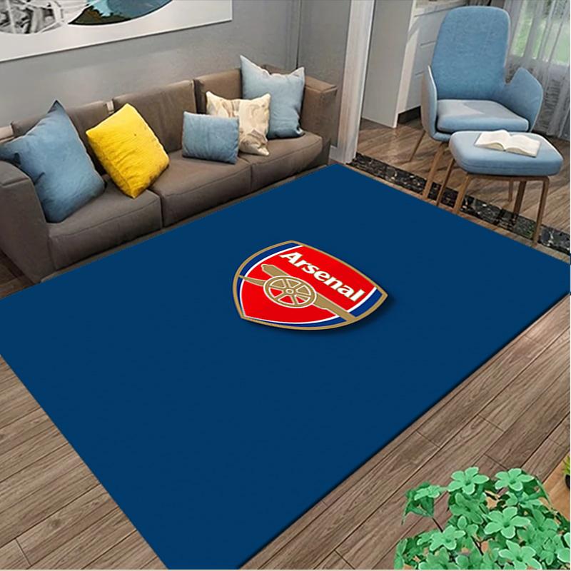 [Football Club Printed Carpet] Non-slip Office Rug, Cozy Area Carprt for Living Room Use, Soft Home Sofa Chair Mat