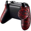 eXtremeRate Textured Red Back Panels, Comfortable Non-Slip Side Rails, 3D Splashing Handles, Game Improvement Replacement Parts for Xbox One X S