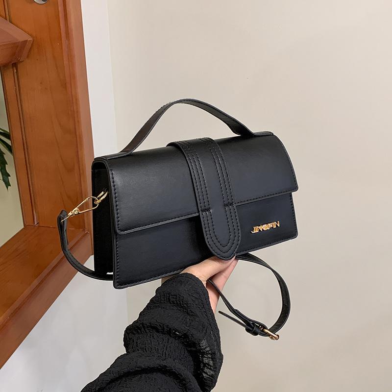 Borsa a Spalla Minimalista in Ecopelle Quadrata alla Moda Borsa a Tracolla per Donna