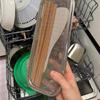 Reusable Dishwasher Organizer Dishwasher Cutlery Basket Stainless Steel Texture Dishwasher Utensils Holder Quick Drying