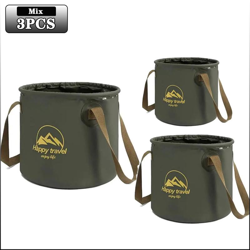 5/10/20L Folding Portable Bucket with Cover Car Wash Fishing Bathroom Tool Silicone Bucket Outdoor Camping Household Supplies