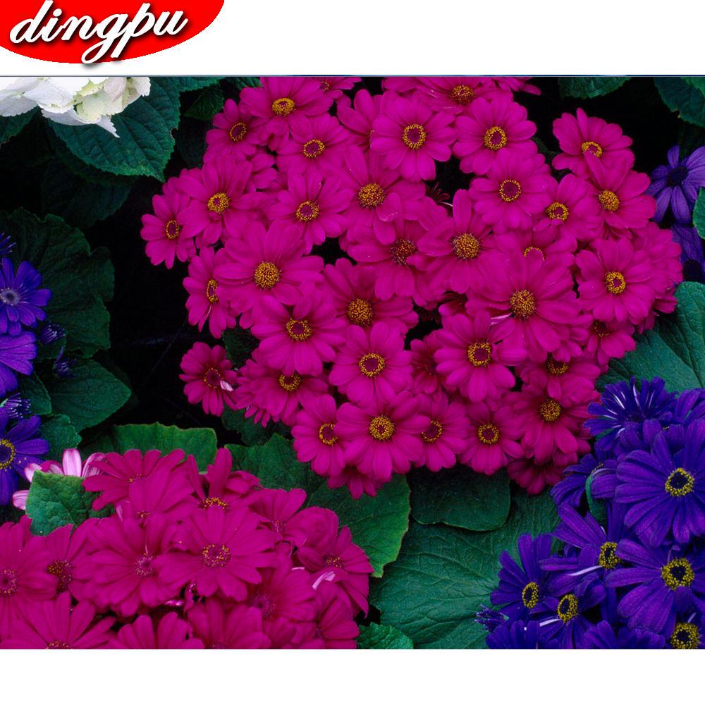 DINGPU Full Round Drill 5D DIY Diamond Painting "Flower " Embroidery Cross Stitch 5D Home Decor Gift