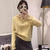 Women's Striped Hooded Wool Sweater for Autumn/Winter - Loose Knit Layering Top