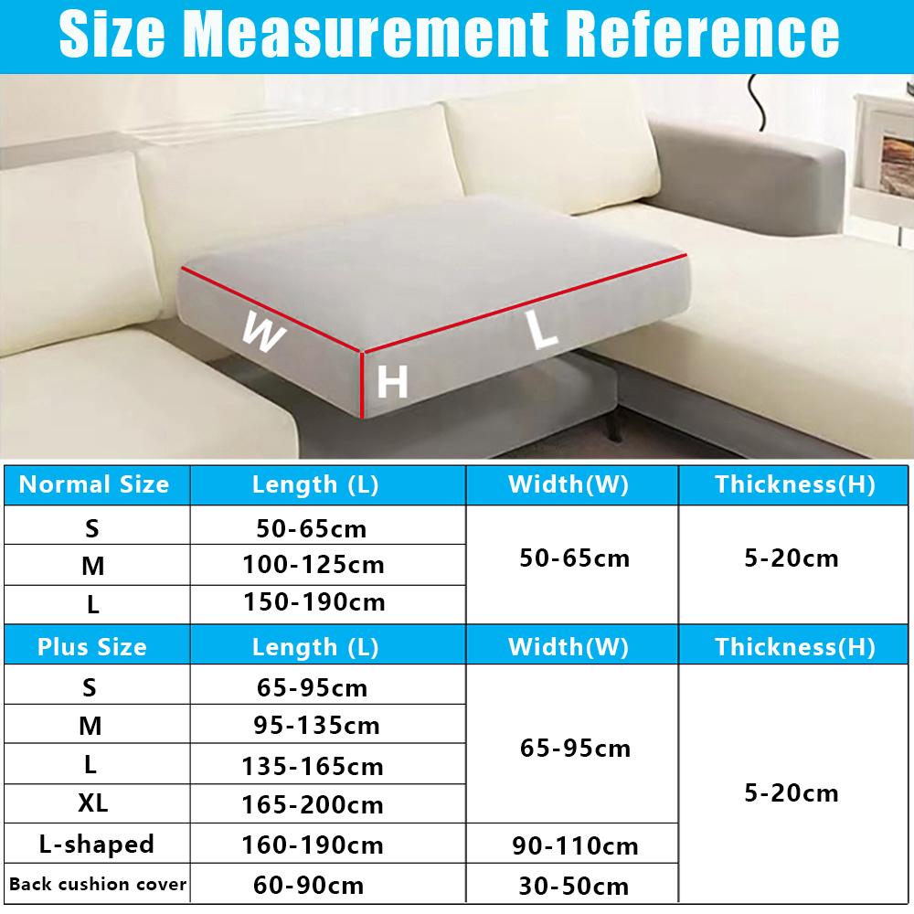Jacquard Sofa Covers Solid Colors Seat Cushion Cover Living Room Washable Spandex Sofa Couch Slipcover L-Shaped Chaise Longue