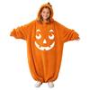Kids' Halloween Printed Flannel Romper Pajama Set for Loungewear