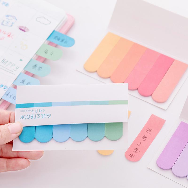 Gift Office School Supplies Morandi Six Gradient Messages N Times Note Paper Simple Portable Student Kawai Stationery Lovely