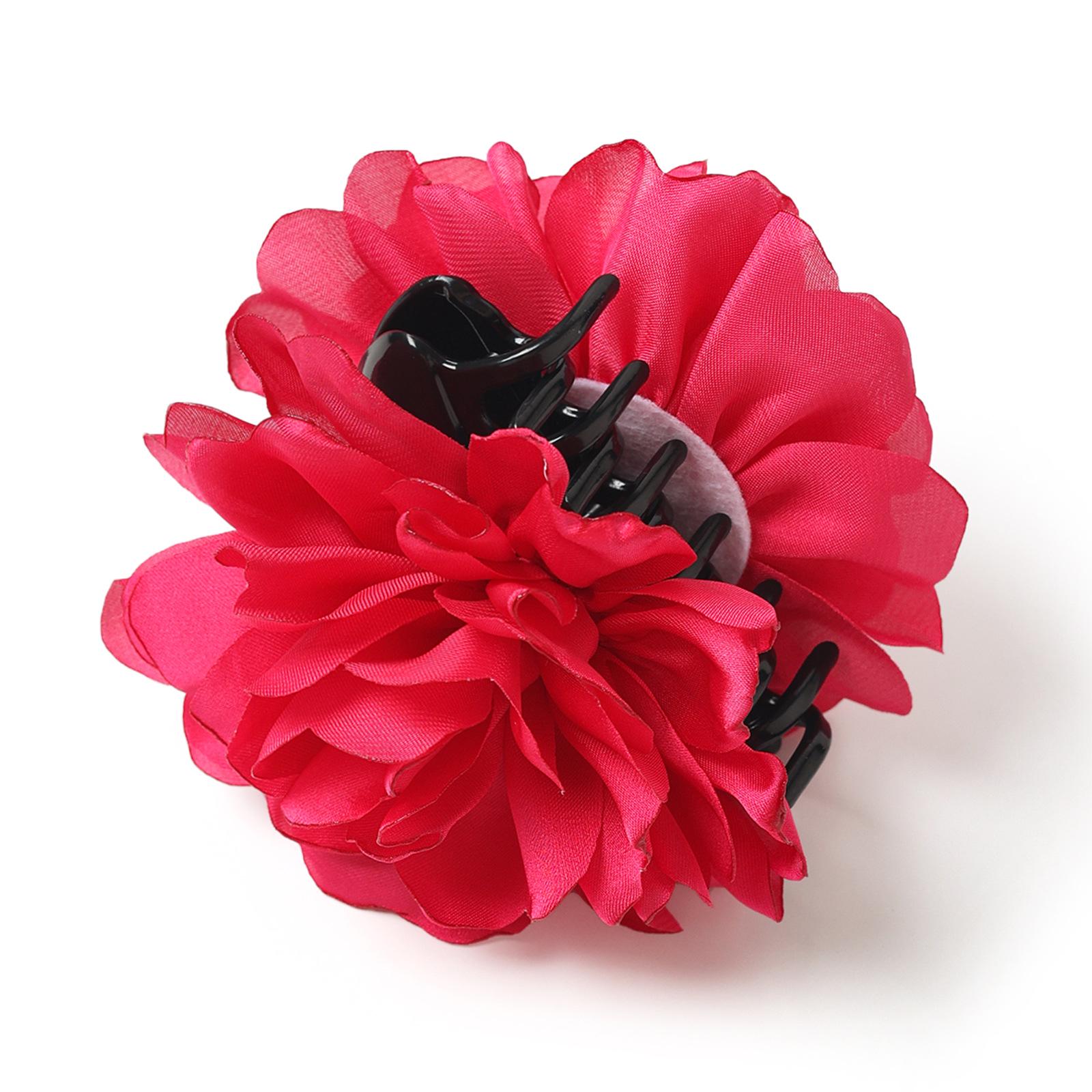 

Романтическая французская атласная камелия заколка-краб для волос