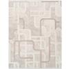 Modern Soft Living Room Rug with Geometric Relief Beige 160x230