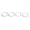4pcs Car Console Air Outlet Ring Aluminium Alloy Silver Trim Replacement for A3 2014‑2019