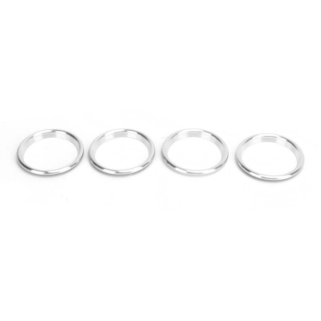 4pcs Car Console Air Outlet Ring Aluminium Alloy Silver Trim Replacement for A3 2014‑2019
