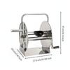 Stainless Metal Hose Reel Large Capacity Effortless Cart Winding for