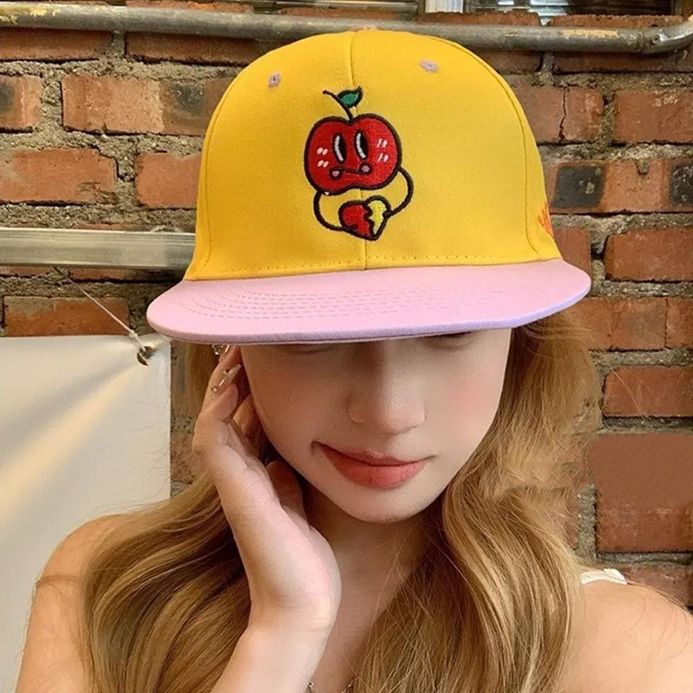 

Cute Baseball Caps Embroidery Hip-hop Hat Fashion Peaked Caps Teenagers білий