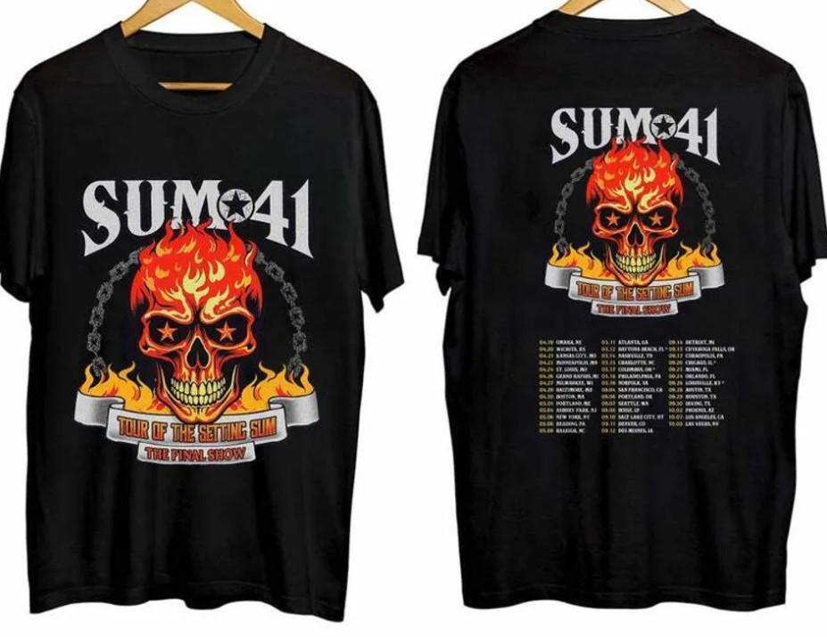 Sum 41 2024-2025 Тур Двусторонняя Футболка Унисекс Футболка M