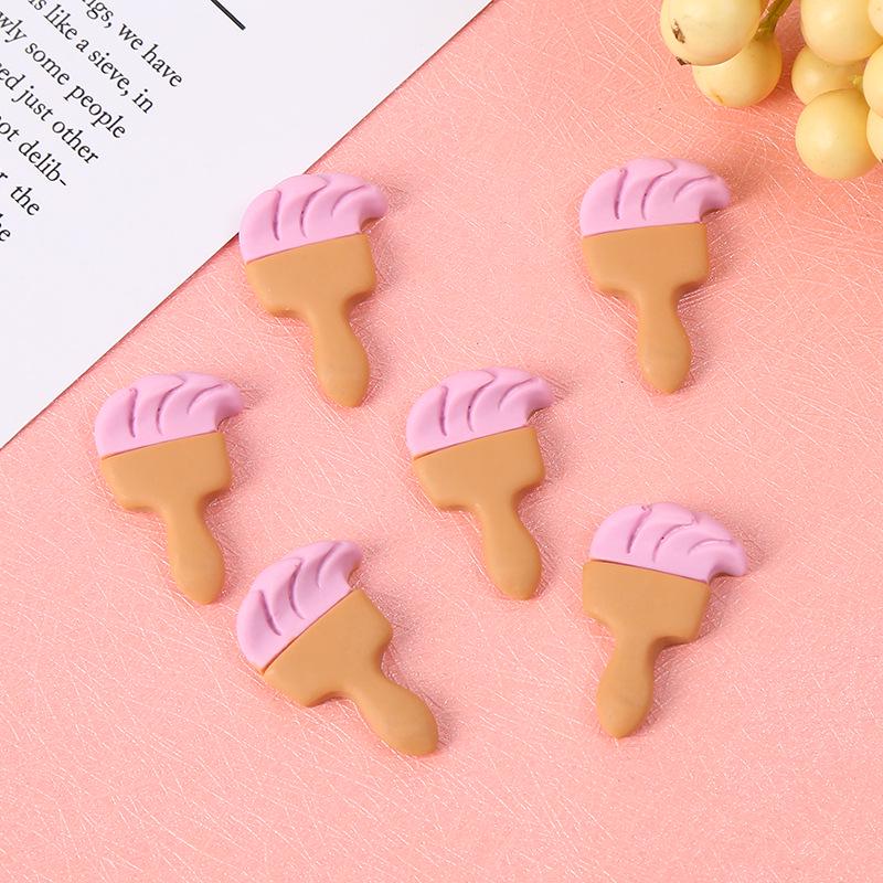 DIY Resin Cartoon Paintbrush Creative Phone Case, Hair Clip, and Toy Storage Box Décor Accessories