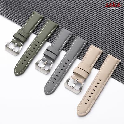 Curea de ceas universală cu cusătură Durabilă Pânză de velă și Piele Curea de ceas 20mm 22mm 24mm 26mm Accesorii Curea de ceas Curea Perforată