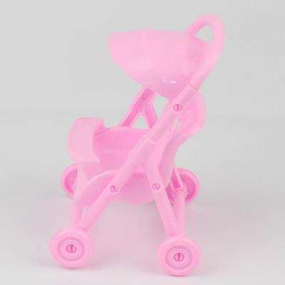 Carrito de bebé de simulación, anti-deformado, plástico creativo, rosa bebé, carrito de muñeca, accesorios para fotografía
