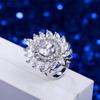 Ring Hand Jewelry, Temperament Gold-Plated Micro-Set Aaa Zircon Super Flash Ring.