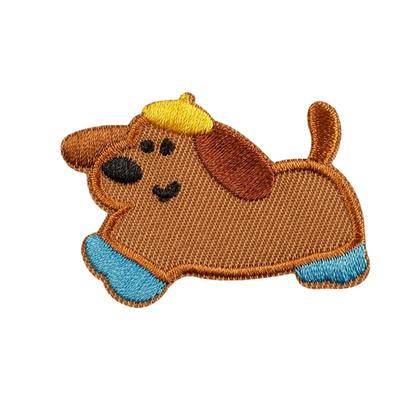 Etichetă brodată accesorii vestimentare brodat desen animat câine autoadeziv patch pânză autocolant